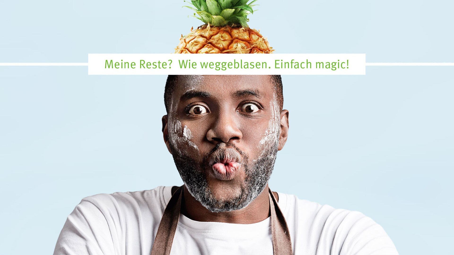 Kopf mit Speisereste